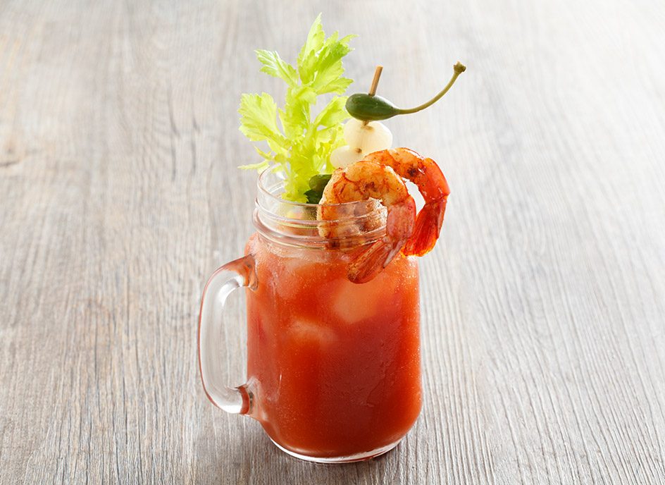 Olive Oil Bloody Mary with Shrimp & Pickled Vegetables - Zucchi US